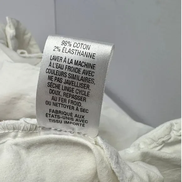 Nili Lotan Eliot Boy Pant in White Size 6 Retail $396